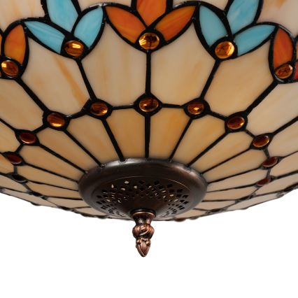 Brilagi - Tiffany витражен полилей на верига MIRABELLA 3xE27/60W/230V Ø 50 см