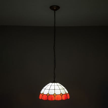 Brilagi - Tiffany витражен полилей на верига SIENNA 1xE27/60W/230V Ø 40 см