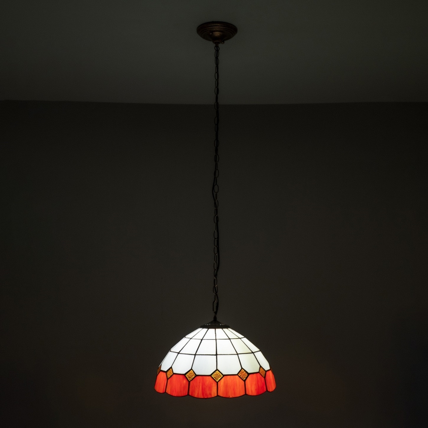 Brilagi - Tiffany витражен полилей на верига SIENNA 1xE27/60W/230V Ø 40 см