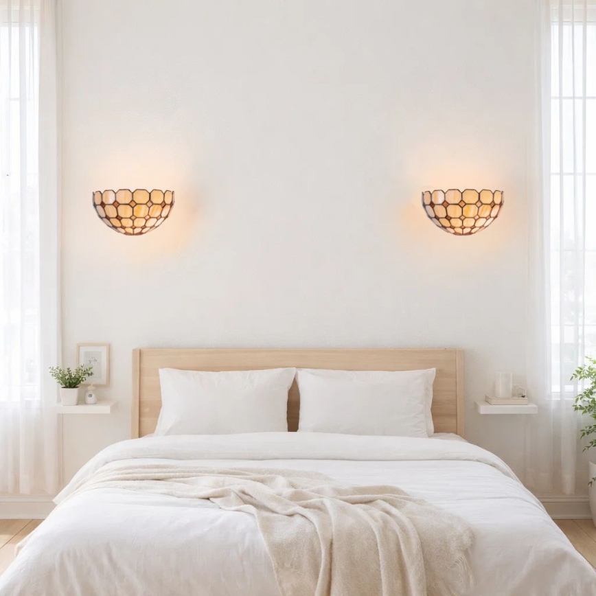 Brilagi - Tiffany витражен стенен аплик DORAN 1xE14/40W/230V