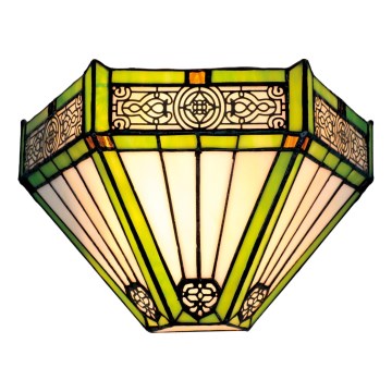 BRILAGI - Tiffany витражен стенен аплик EMERALD 1xE14/40W/230V