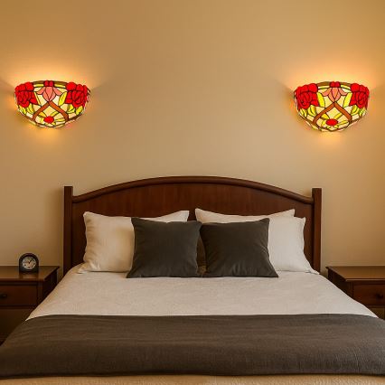 Brilagi - Tiffany витражен стенен аплик GARLAN 1xE14/40W/230V