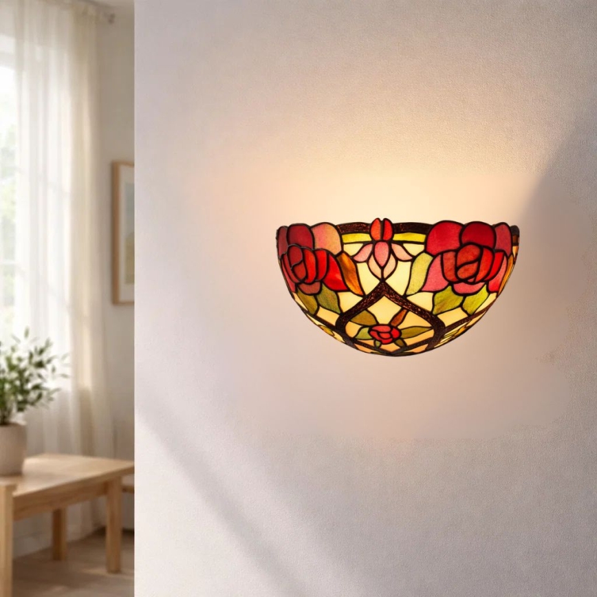 Brilagi - Tiffany витражен стенен аплик GARLAN 1xE14/40W/230V