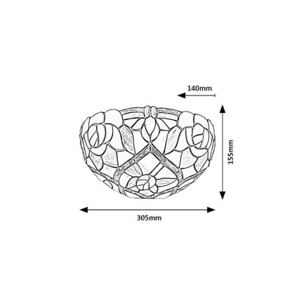 Brilagi - Tiffany витражен стенен аплик GARLAN 1xE14/40W/230V