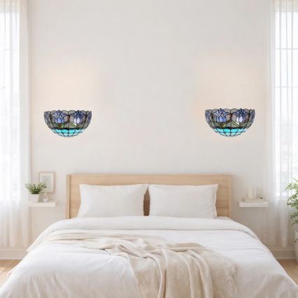 Brilagi - Tiffany витражен стенен аплик LORAS 1xE14/40W/230V