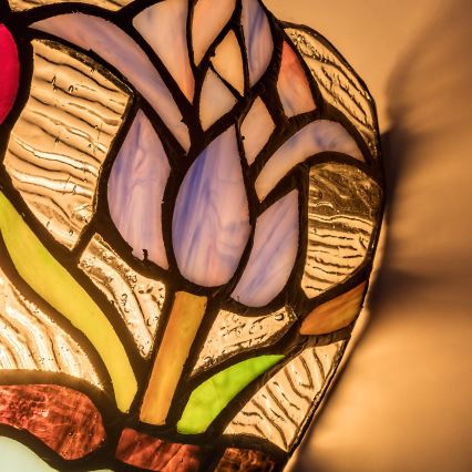 Brilagi - Tiffany витражен стенен аплик LORAS 1xE14/40W/230V