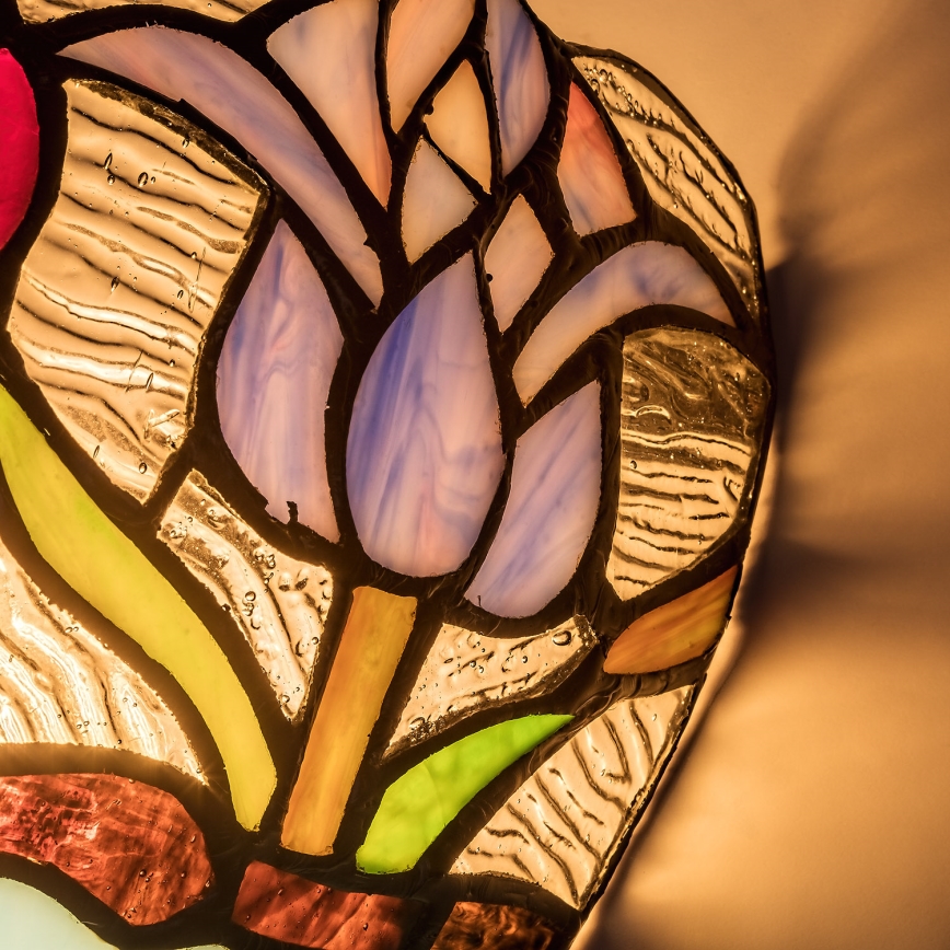 Brilagi - Tiffany витражен стенен аплик LORAS 1xE14/40W/230V