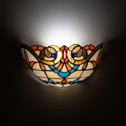 Brilagi - Tiffany витражен стенен аплик MIRABELLA 1xE14/40W/230V
