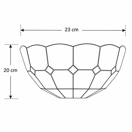 Brilagi - Tiffany витражен стенен аплик SIENNA 1xE14/40W/230V