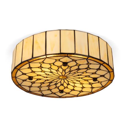 BRILAGI - Tiffany витражен таванен плафон IVORY 2xE27/60W/230V Ø 40 см