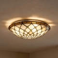 BRILAGI - Tiffany витражен таванен полилей IVORY 2xE27/60W/230V Ø 40 см