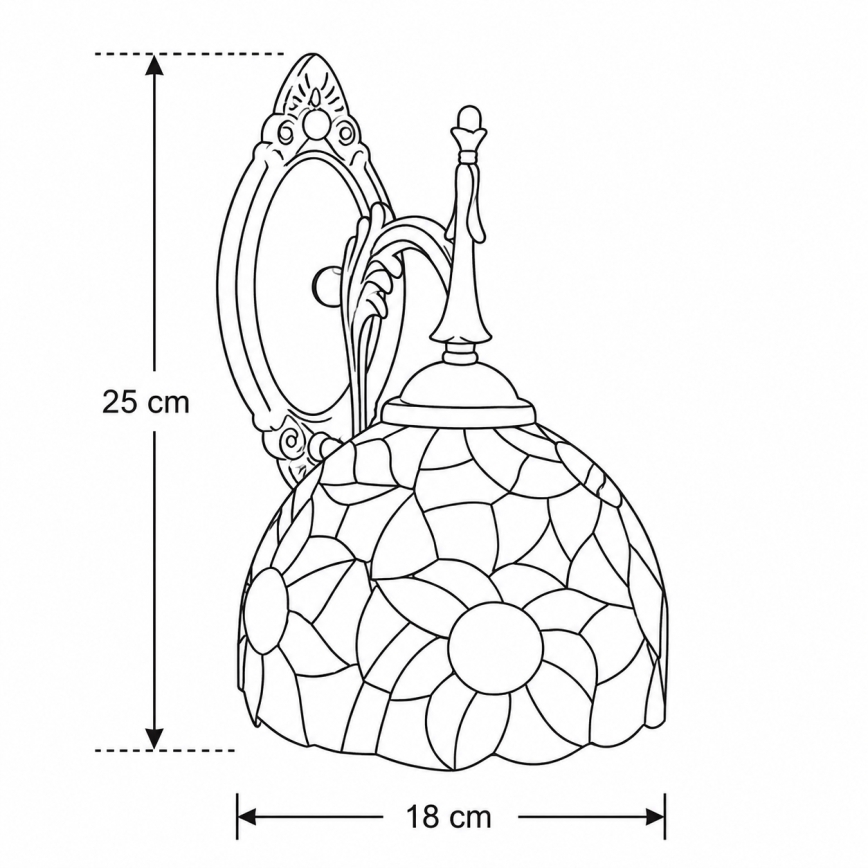 Brilagi - Tiffany витражна настенна лампа SUNFLOWER 1xE14/40W/230V