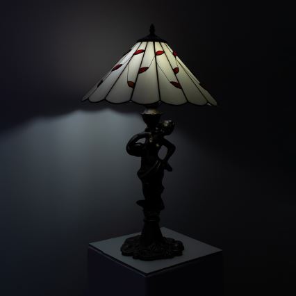 Brilagi - Tiffany витражна настолна лампа FOLIA 1xE27/60W/230V