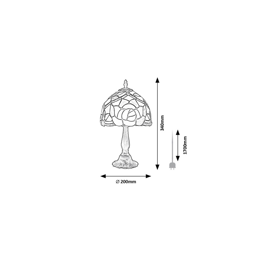 Brilagi - Tiffany витражна настолна лампа GARLAN 1xE14/40W/230V