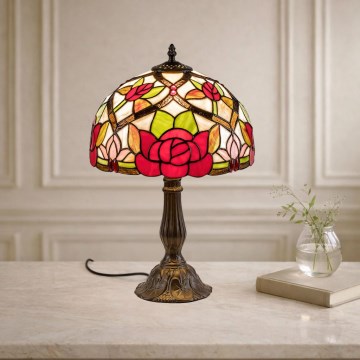 Brilagi - Tiffany витражна настолна лампа GARLAN 1xE27/40W/230V