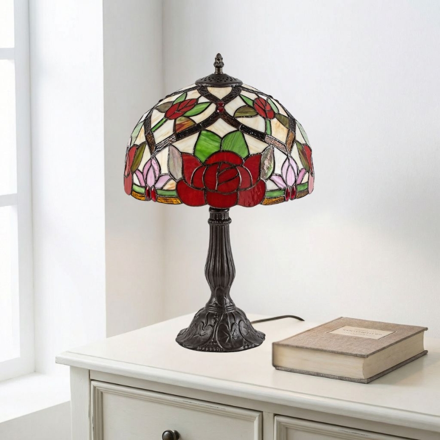 Brilagi - Tiffany витражна настолна лампа GARLAN 1xE27/40W/230V