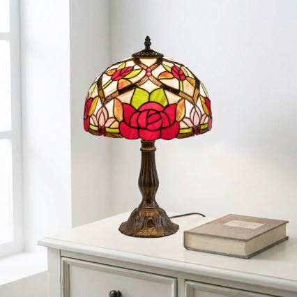 Brilagi - Tiffany витражна настолна лампа GARLAN 1xE27/40W/230V