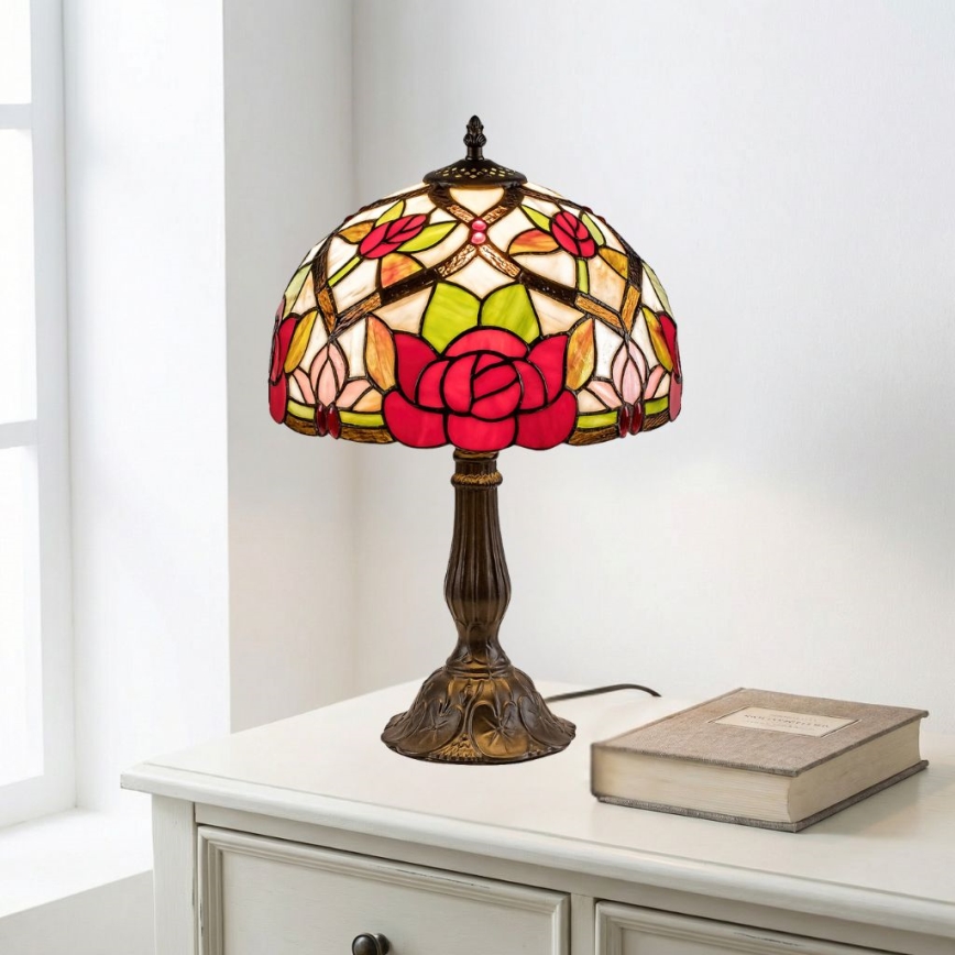 Brilagi - Tiffany витражна настолна лампа GARLAN 1xE27/40W/230V