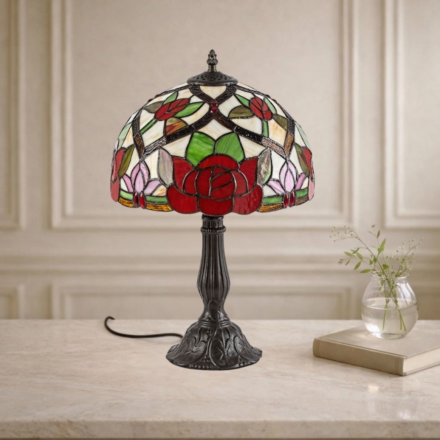 Brilagi - Tiffany витражна настолна лампа GARLAN 1xE27/40W/230V