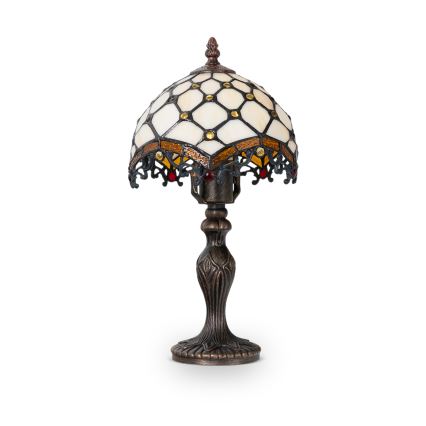 BRILAGI - Tiffany витражна настолна лампа IVORY 1xE27/60W/230V