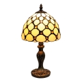 BRILAGI - Tiffany витражна настолна лампа IVORY SMOOTH 1xE27/60W/230V