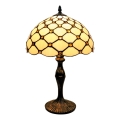 BRILAGI - Tiffany витражна настолна лампа IVORY SMOOTH 1xE27/60W/230V