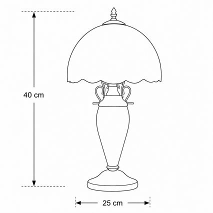 Brilagi - Tiffany витражна настолна лампа JUNGLE 1xE27/60W/230V + 1xE14/40W