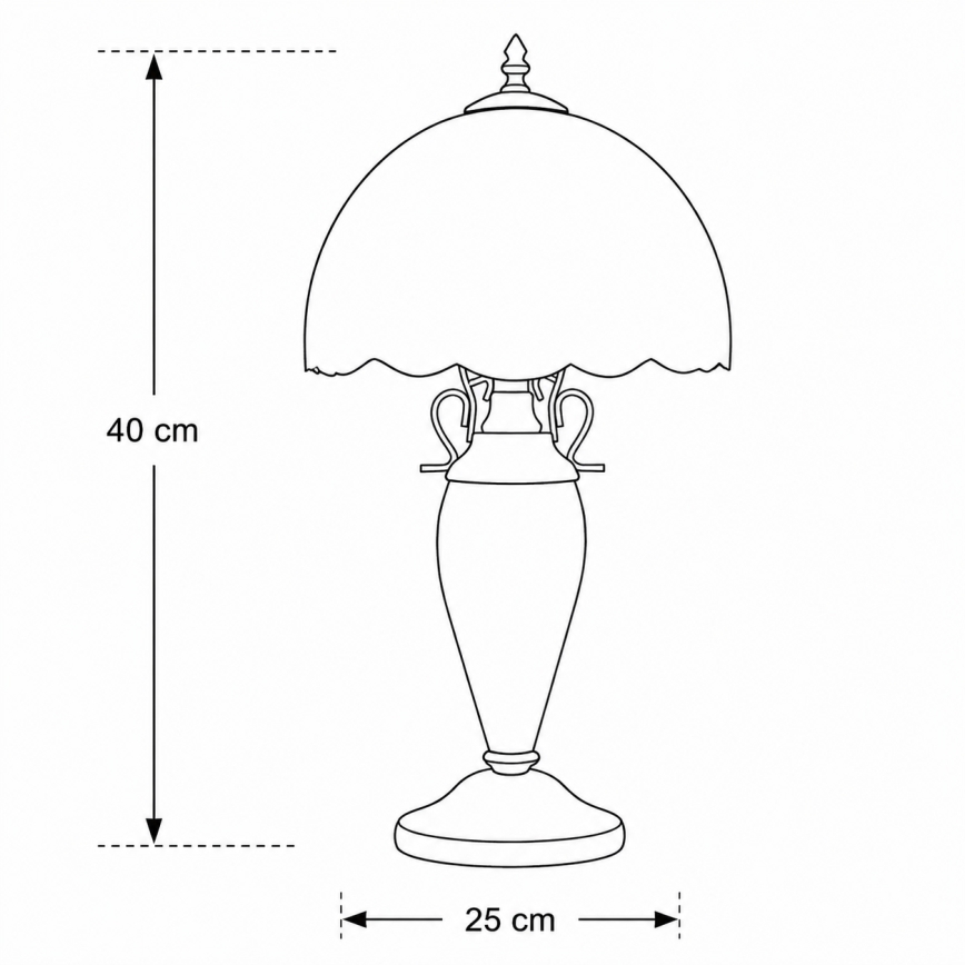 Brilagi - Tiffany витражна настолна лампа JUNGLE 1xE27/60W/230V + 1xE14/40W