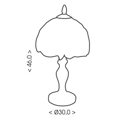 Brilagi - Tiffany витражна настолна лампа JUNGLE 1xE27/60W/230V