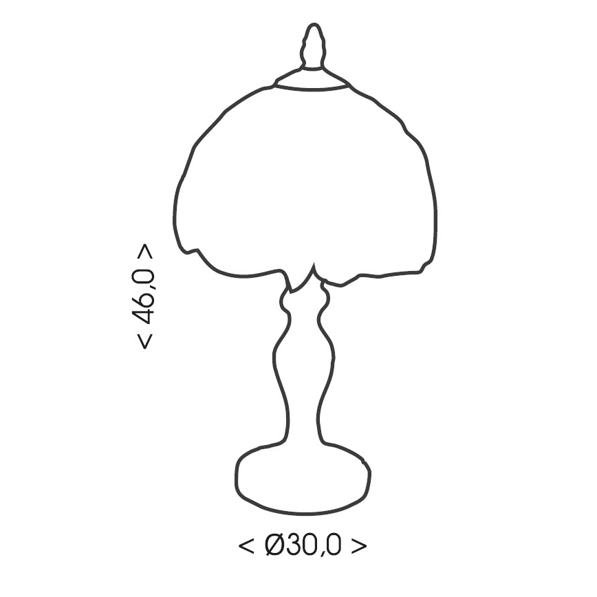 Brilagi - Tiffany витражна настолна лампа JUNGLE 1xE27/60W/230V