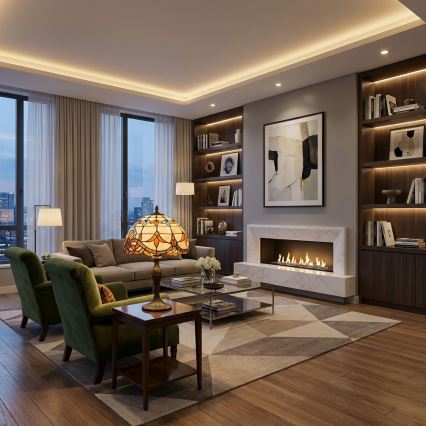Brilagi - Tiffany витражна настолна лампа MIRABELLA 1xE27/60W/230V