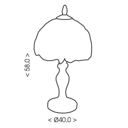 Brilagi - Tiffany витражна настолна лампа MIRABELLA 2xE27/60W/230V