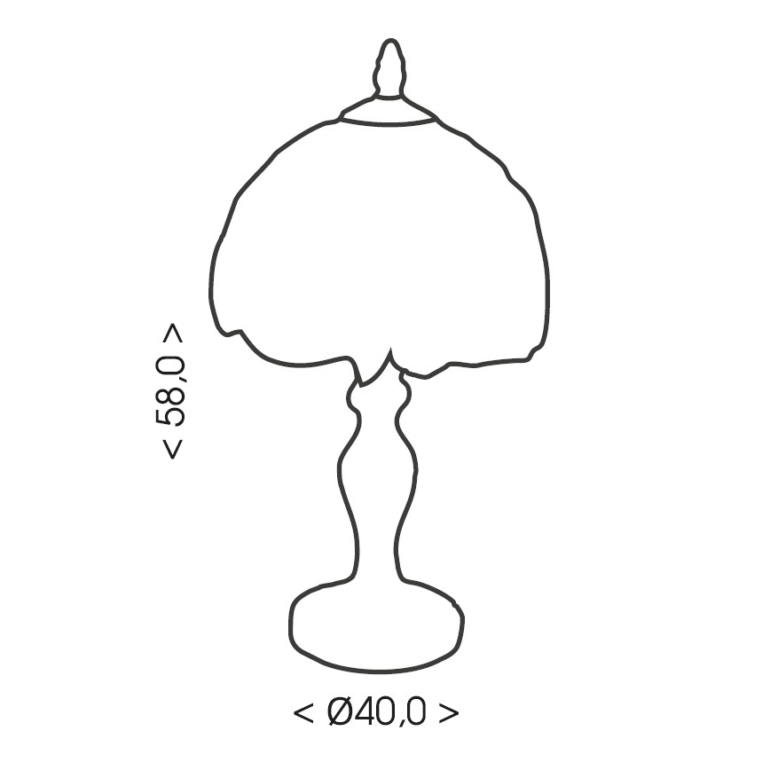 Brilagi - Tiffany витражна настолна лампа MIRABELLA 2xE27/60W/230V
