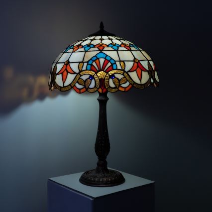 Brilagi - Tiffany витражна настолна лампа MIRABELLA 2xE27/60W/230V