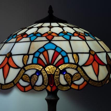 Brilagi - Tiffany витражна настолна лампа MIRABELLA 2xE27/60W/230V