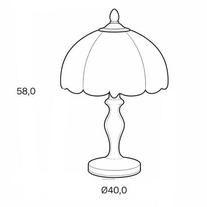 Brilagi - Tiffany витражна настолна лампа MIRABELLA 2xE27/60W/230V