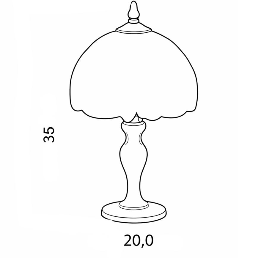 Brilagi - Tiffany витражна настолна лампа SIENNA 1xE27/60W/230V