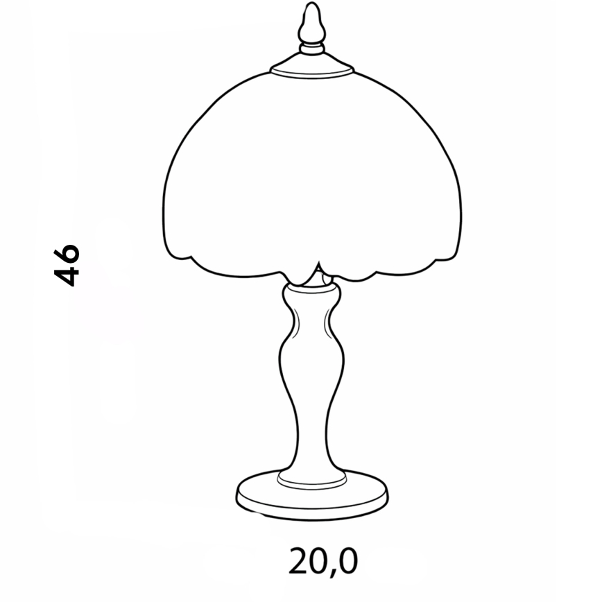 Brilagi - Tiffany витражна настолна лампа SIENNA 1xE27/60W/230V