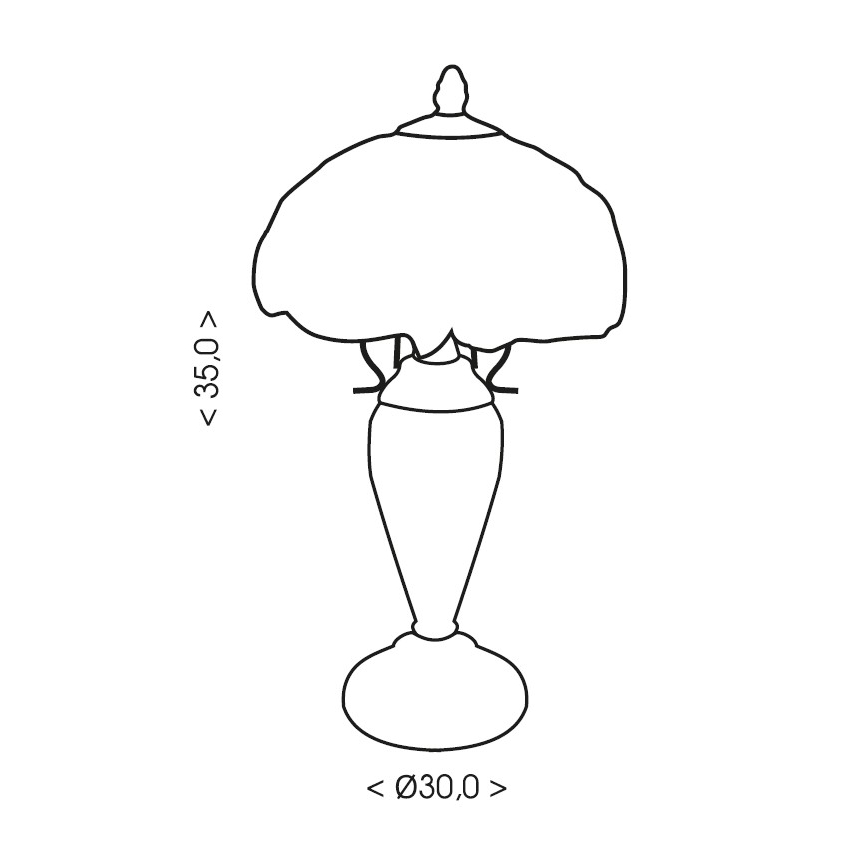 Brilagi - Tiffany витражна настолна лампа SUNFLOWER 1xE27/60W/230V + 1xE14/40W