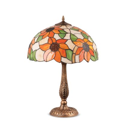 Brilagi - Tiffany витражна настолна лампа SUNFLOWER 2xE27/60W/230V
