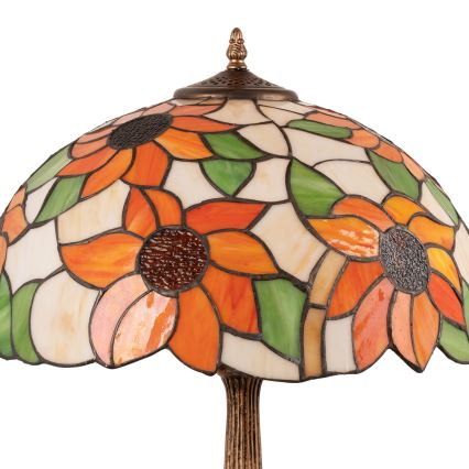 Brilagi - Tiffany витражна настолна лампа SUNFLOWER 2xE27/60W/230V