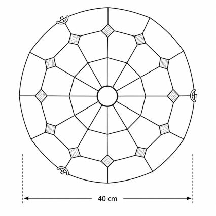 Brilagi - Tiffany витражна плафониера SIENNA 2x E27, макс. 60 W, 230 V, Ø 40 см