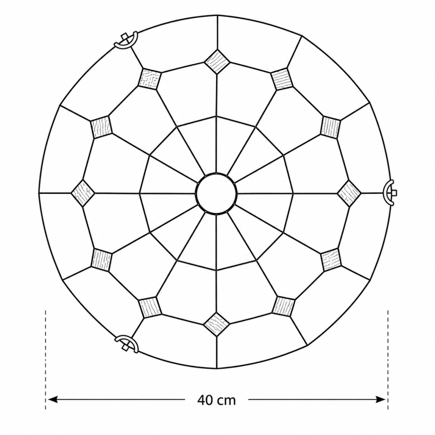 Brilagi - Tiffany витражна плафониера SIENNA 2x E27, макс. 60 W, 230 V, Ø 40 см