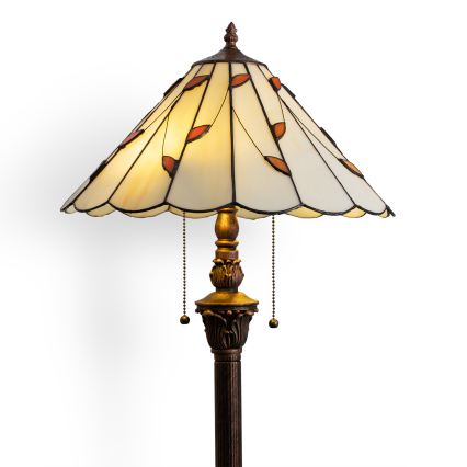Brilagi - Tiffany витражна подова лампа FOLIA 2xE27/60W/230V