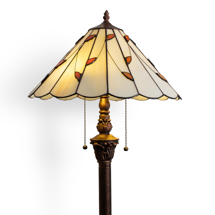 Brilagi - Tiffany витражна подова лампа FOLIA 2xE27/60W/230V
