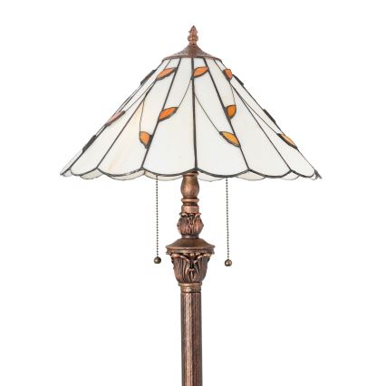 Brilagi - Tiffany витражна подова лампа FOLIA 2xE27/60W/230V
