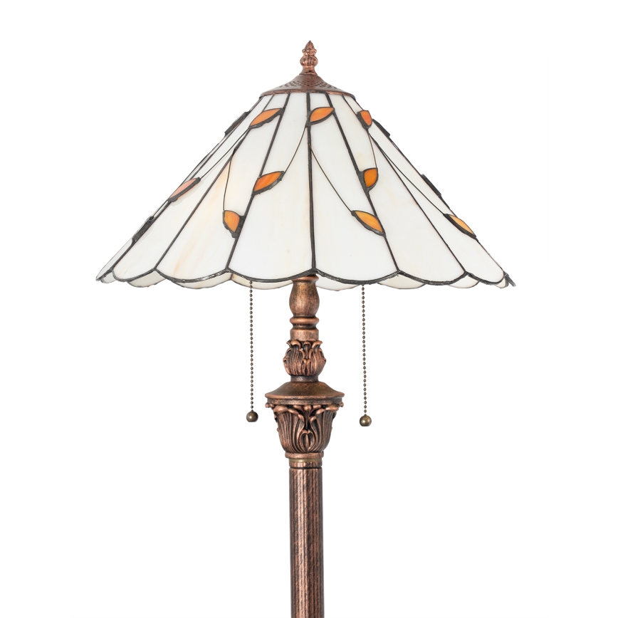Brilagi - Tiffany витражна подова лампа FOLIA 2xE27/60W/230V