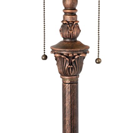 Brilagi - Tiffany витражна подова лампа FOLIA 2xE27/60W/230V