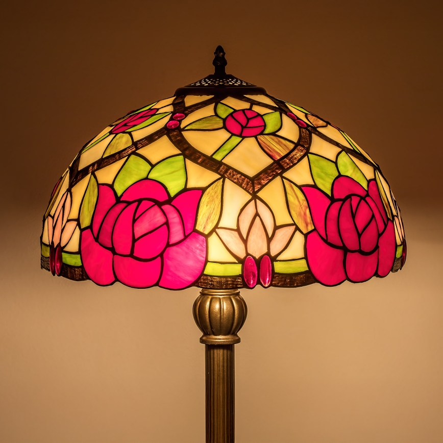 Brilagi - Tiffany витражна подова лампа GARLAN 2xE27/60W/230V