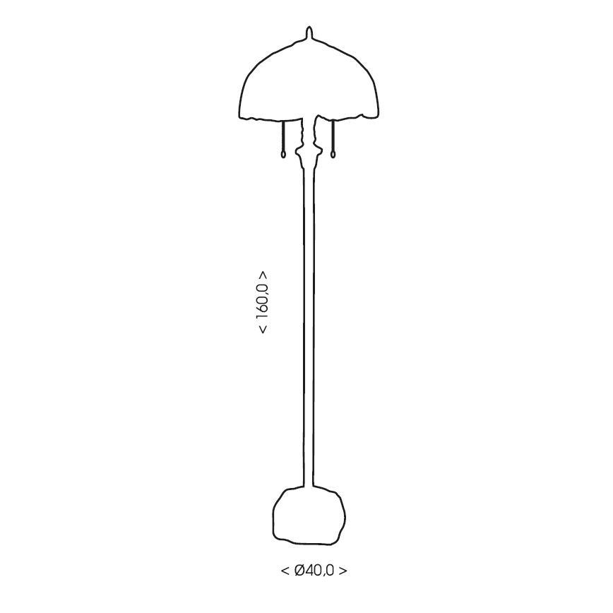BRILAGI - Tiffany витражна подова лампа IVORY SMOOTH 2xE27/60W/230V